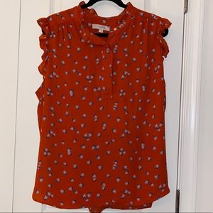 Loft flutter sleeve blouse